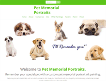 Tablet Screenshot of petmemorialportraits.com